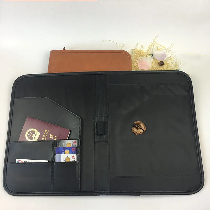 Good quality PU leather multi-fonction file folder, magazine file holder, hanging file folder