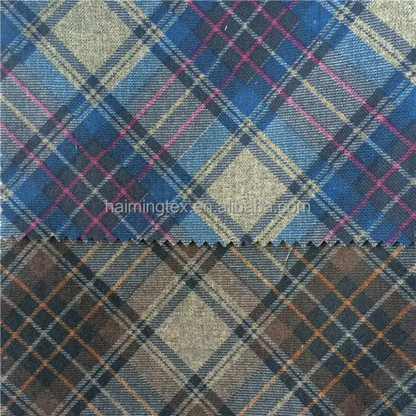 
printed polyester imitation wool fabric 