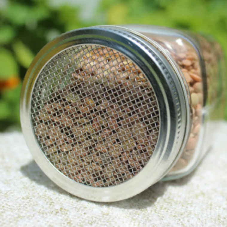 Kitchen Seed sprouter kit 70mm 86mm 304 stainless steel seed sprouting lid strainer sieve mesh screen for wide mouth Mason jar