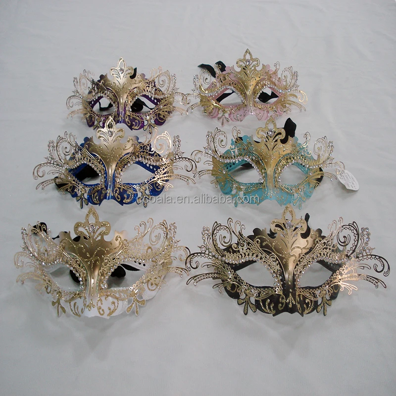 Luxury Laser Die Cut Metal Mask Venetian Masquerade Mask
