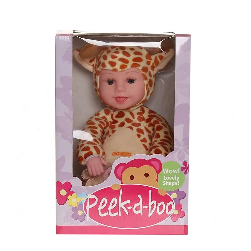 Peek-a-boo talking animal 14 inch Electric Music Cute soft touch function baby Dolls