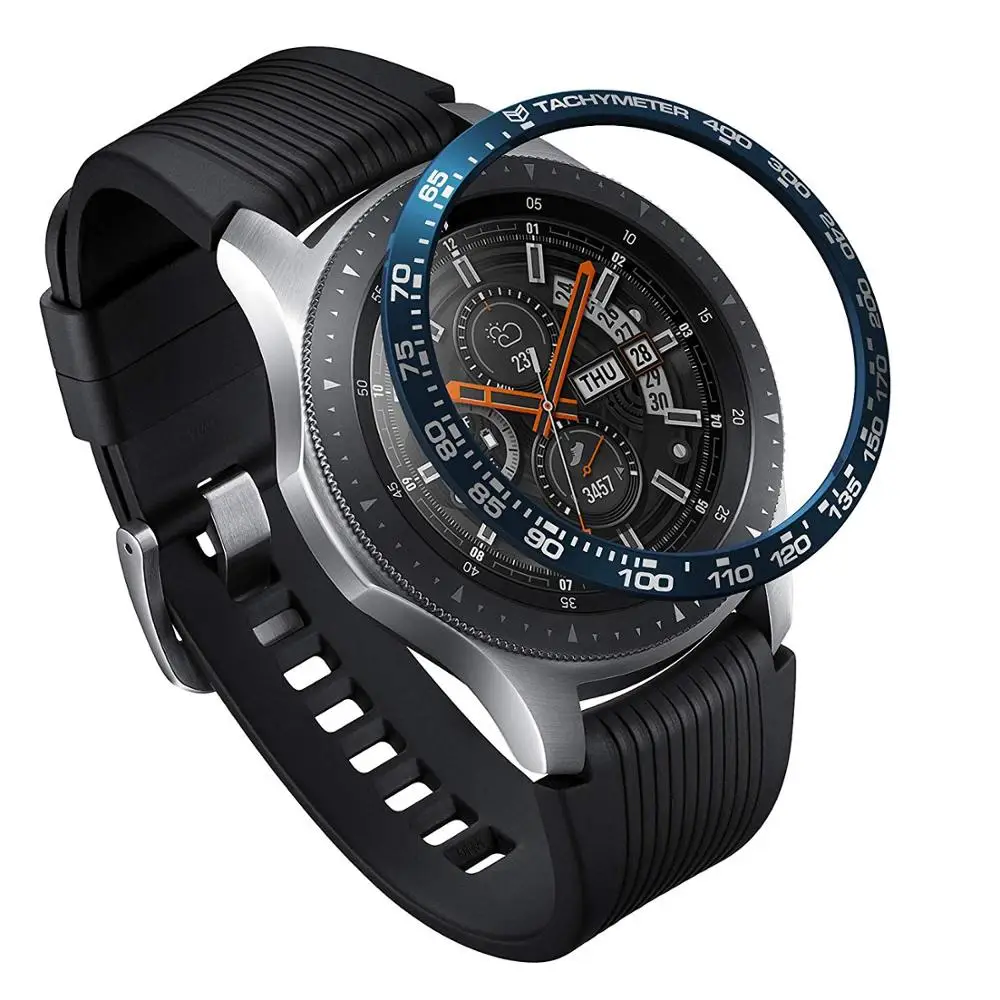 Classic Bezel Ring Adhesive Cover Anti Scratch Aluminium Protection Watch Bezel for Galaxy Watch 46mm