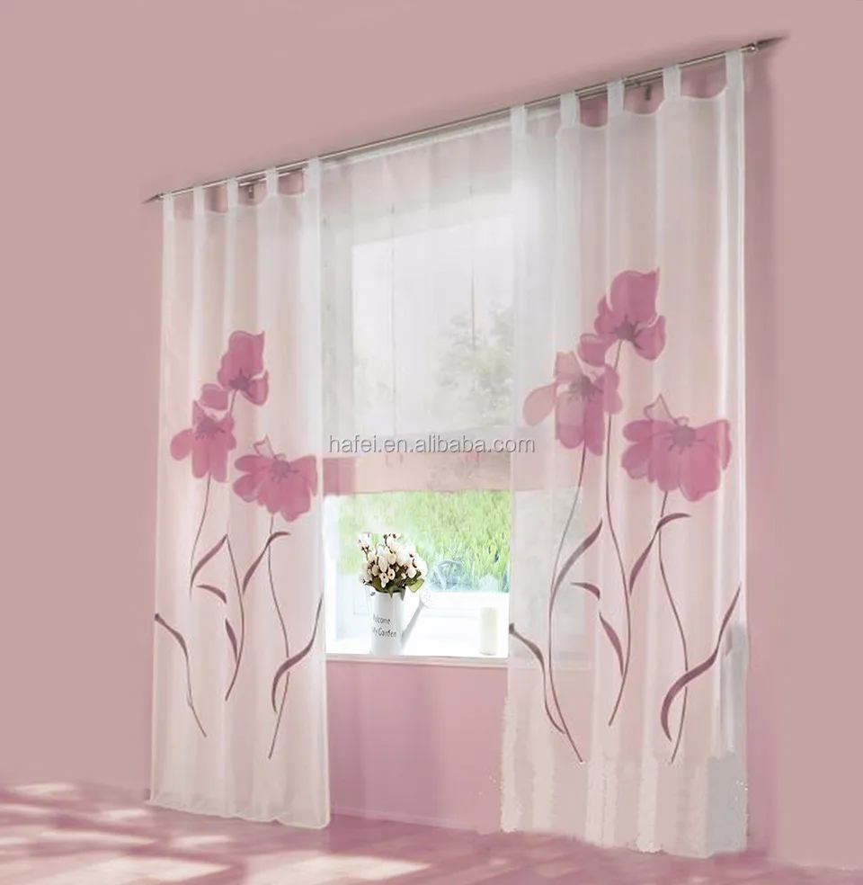Modern arab 3d lace fabric plastic window curtain eyelet