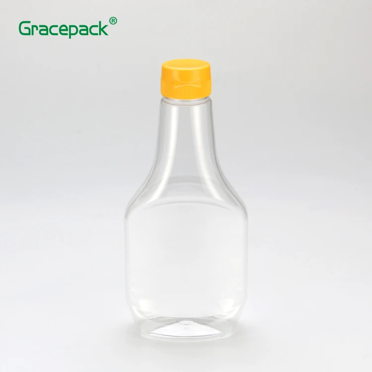 High Quality Custom Food Grade Plastic Sauce Squeeze Bottle PET Sauce Ketchup,squeeze bottle for honey
