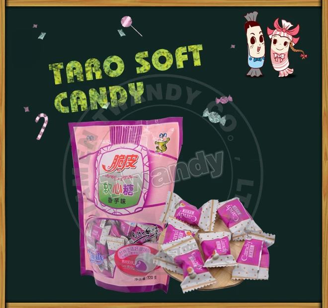 Таро вкус мягкий халяль центр заполнения конфеты мягкая карамель