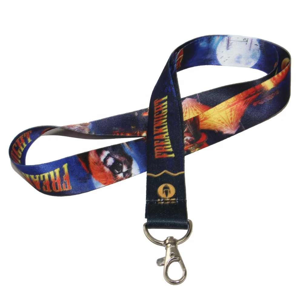 LOW MOQ full colours polyester neck lanyards with logo custom
