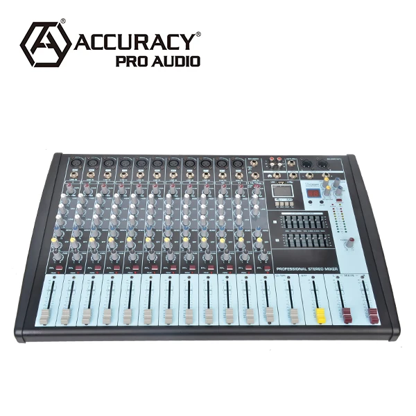 Accuracy Pro Audio KT-1208USB 12 Channels Audio Video USB Professional Audio Mixer