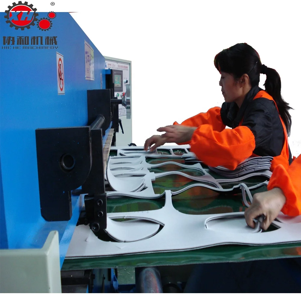 Automatic abrasives travelling head clicker press yancheng machinery