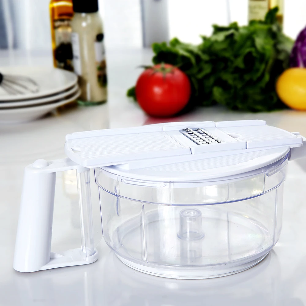 Multifunction plastic manual multi vegetable fruit food processor