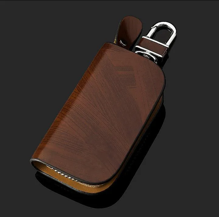 leather key wallet / case for Volkswagen Volvo KIA Skoda Fiat Ferrari