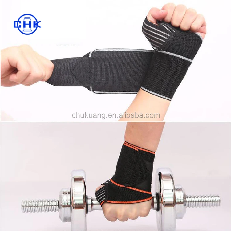 Wholesale elastic breathable winding compression wrist bracer support bandage straps