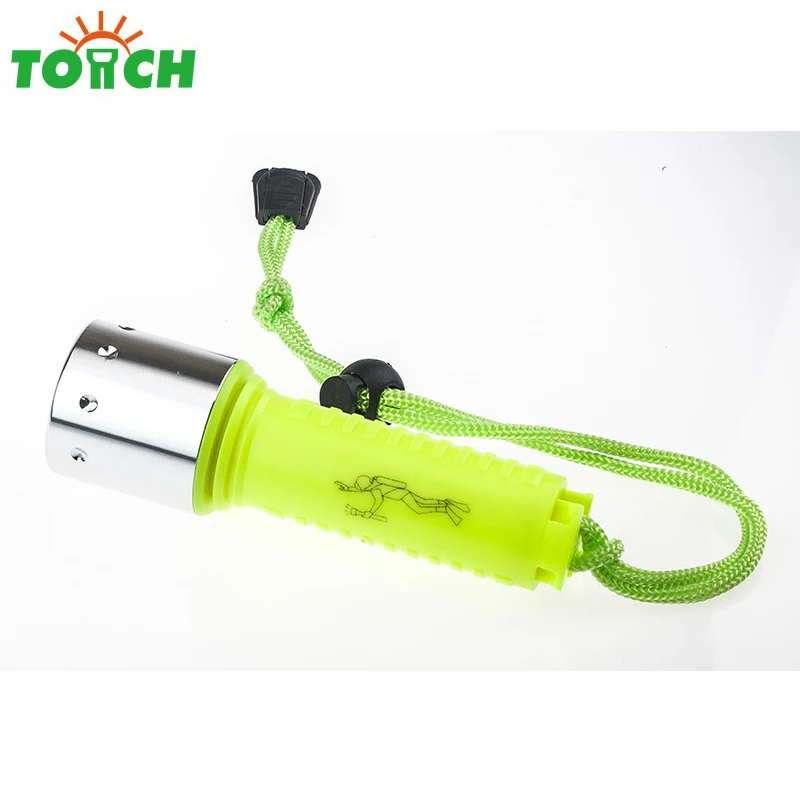 
High Quality 50 Meter Dive Linterna t6 Diving Flashlight Underwater Led Hard Light Torch for 18650 battery 