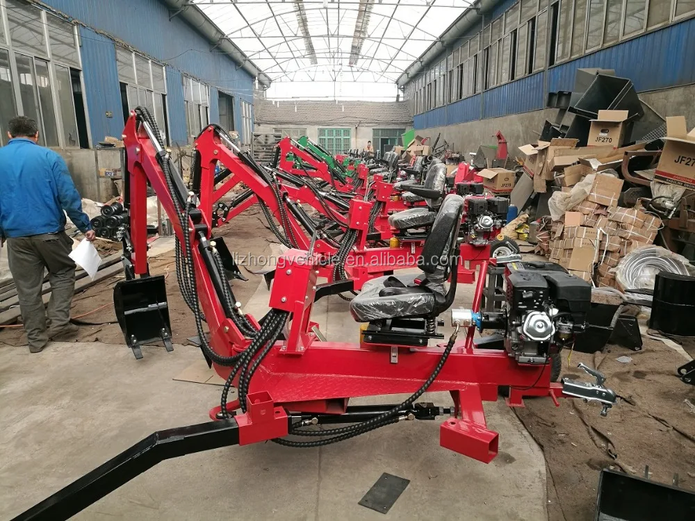 China best 9HP Petrol engine backhoe,mini backhoe,towable backhoe