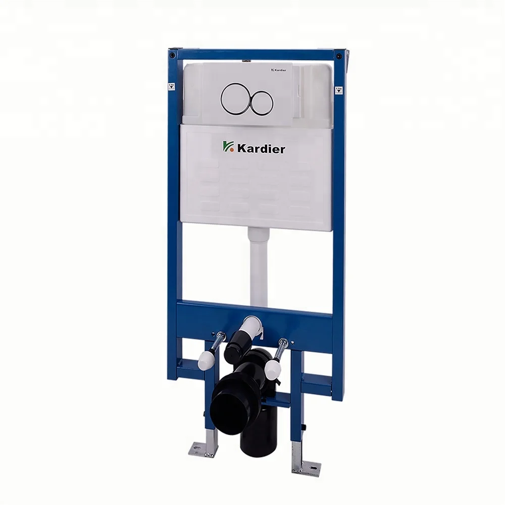 
Hidden toilet flush cistern tank system for wall hung toilet 