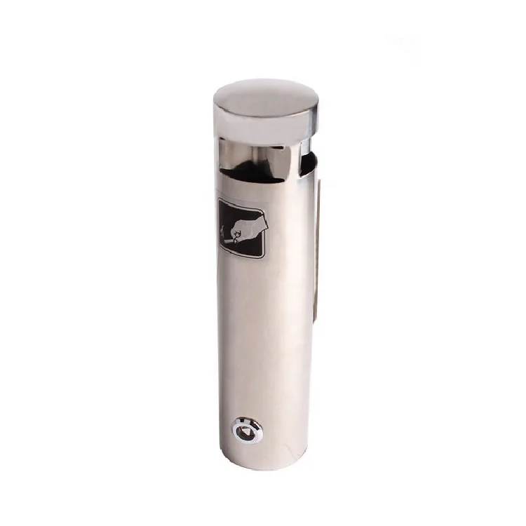 Wholesale stainless steel wall mounted cigarette ashtray, wall mounted cigarette disposal