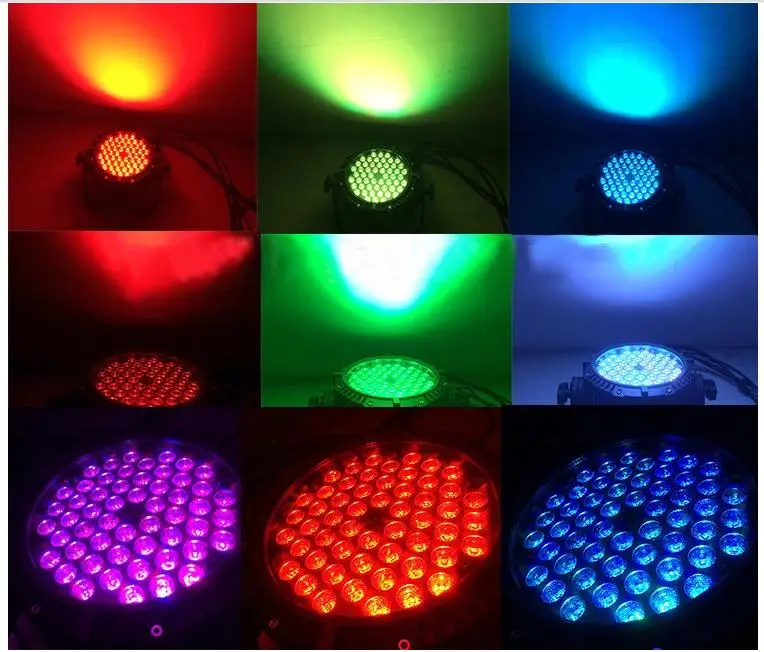 BAISUN 1.5w* 54pcs RGB 3in1 led disco lights stage decoration for party lights