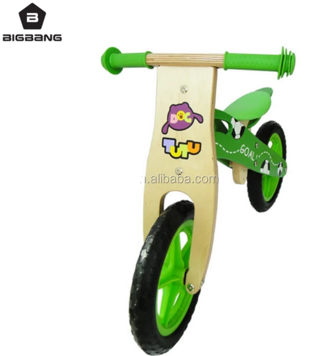 Двухколесный детский деревянный велосипед BIGBANG, европейский тип, без педали, оптовая продажа