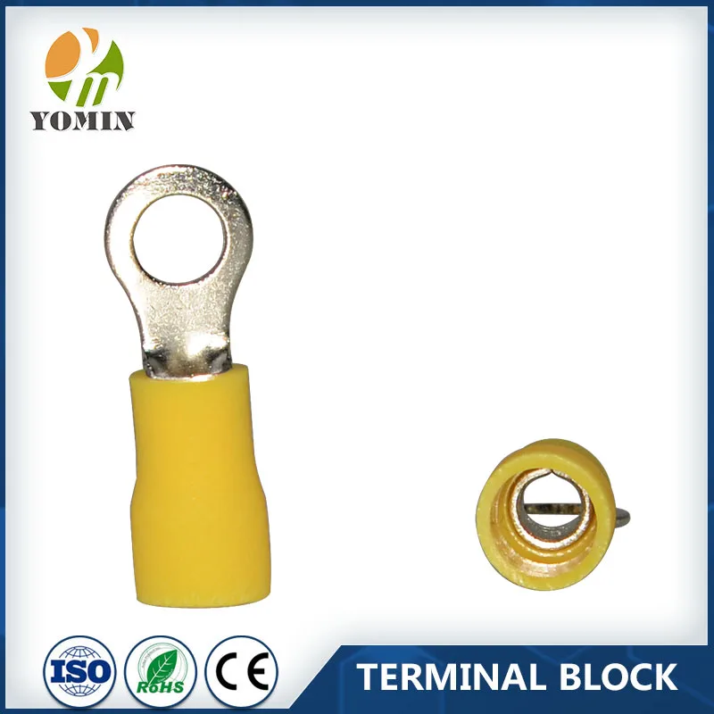 Double Screw Insulated Ring Terminal RV Series Copper Cable Lug