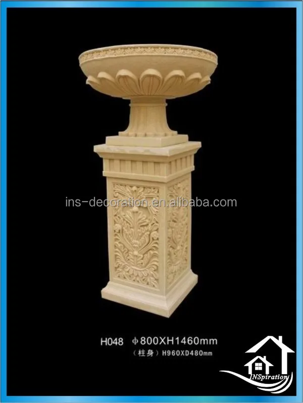 Traditional outdoor tall plant pots