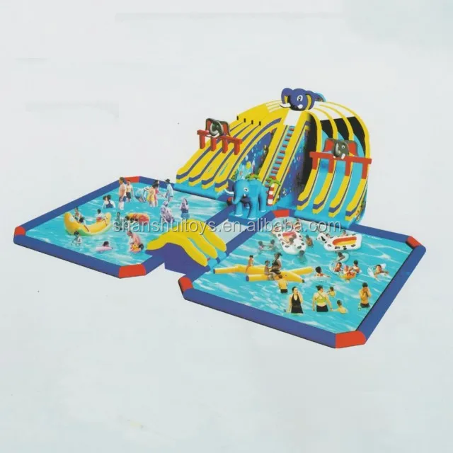 2023 Manufacturer inflatable water toys amusement park equipment,giant inflatable water park with pool and slide games for sale