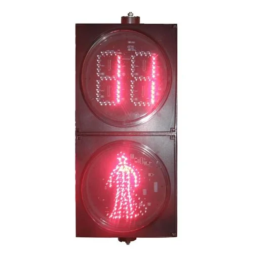 Shenzhen WDM 300mm Dynamic Pedestrian Pavement Traffic Signal Light Red Green with Countdown Timer