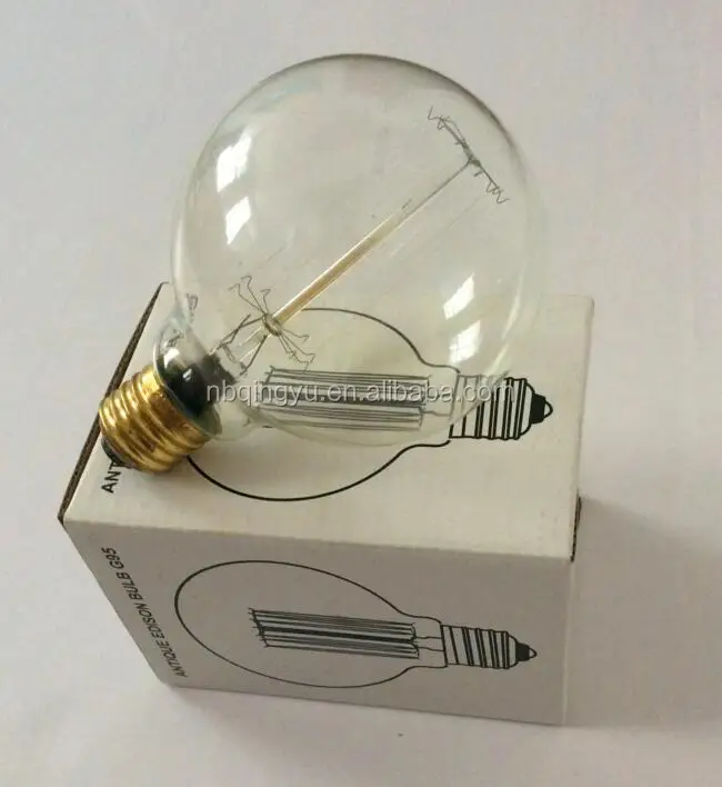 Squirrel cage vintage bulb for home decor edison bulb G95
