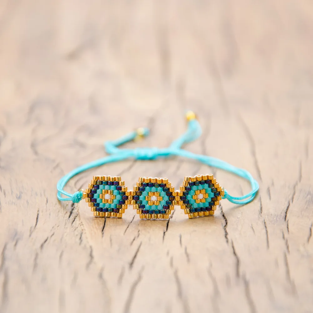 Evil a Eye Bracelet MIYUKI Friendship Bracelets Delicas Seed Beads Handmade Loom Woven Women Jewelry Gifts