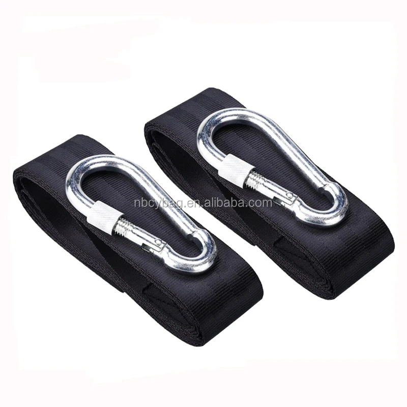 Tree Swing Straps Hanging Kit -Install 2 Straps in Minutes with Stainless Steel Carabiner Hook