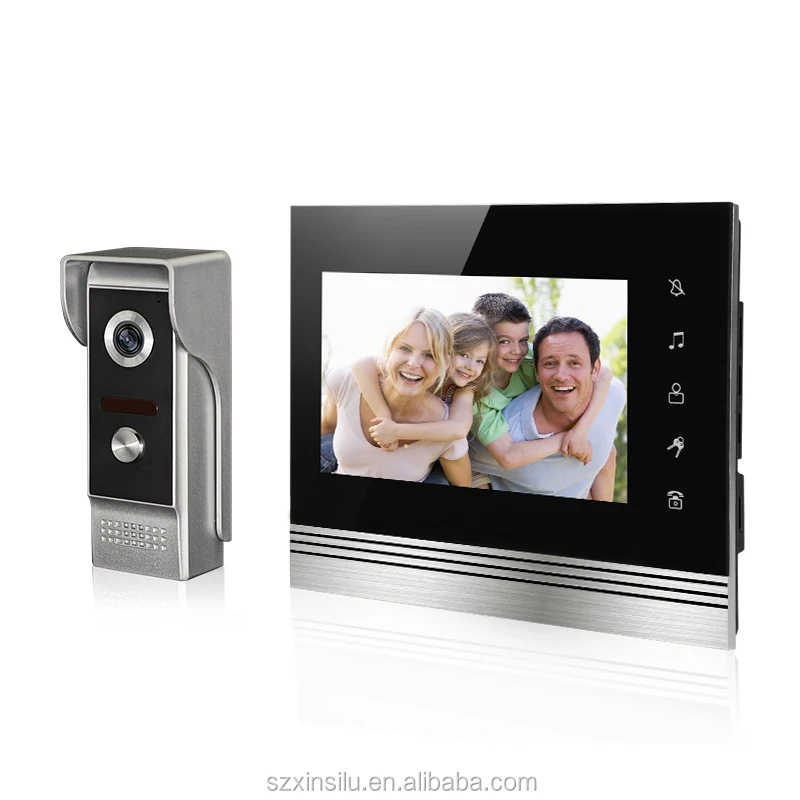 Видеодомофон для виллы, проводной домофон 7 дюймов, дверной звонок с ночным видением