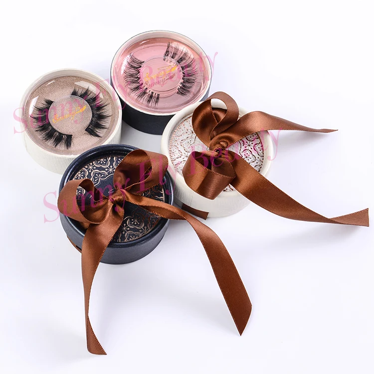 
Custom circle round packaging manufacturers free fake eyelashes made in Vietnam 