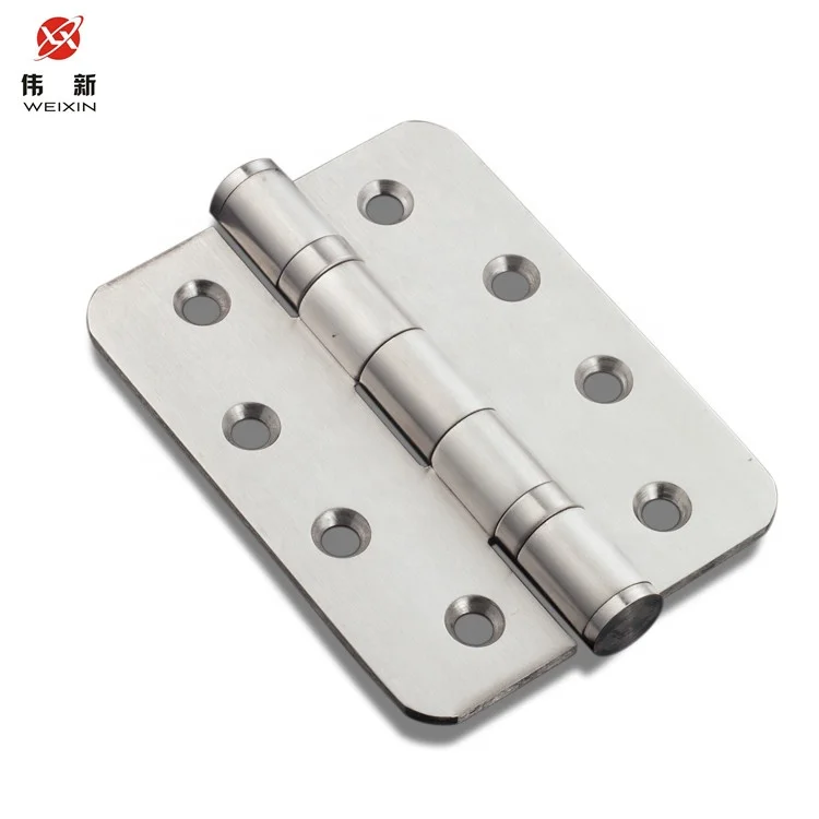 4 Inch Round Corner 2 Ball Bearings Stainless Steel Door Hinges