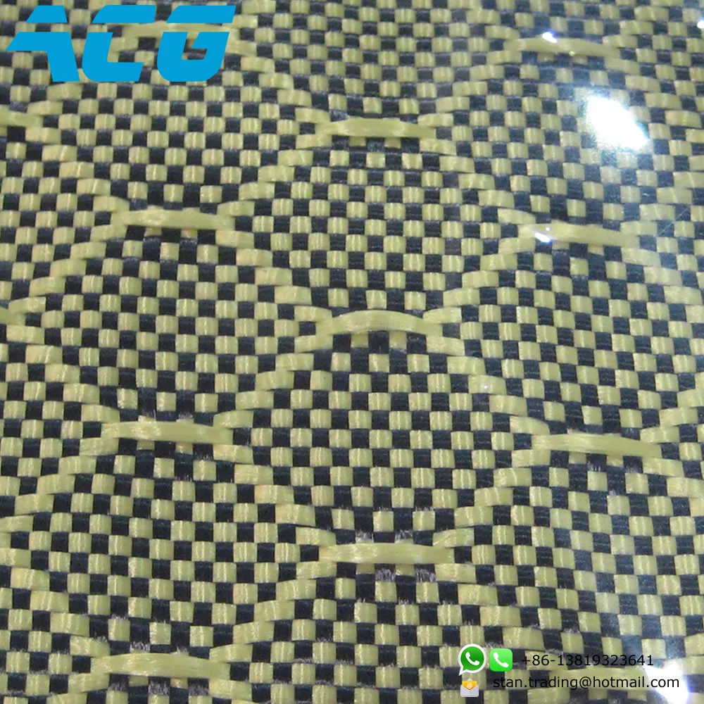 Желтая кевларовая сотовая ткань из углеродного волокна жаккардовая Шестигранная