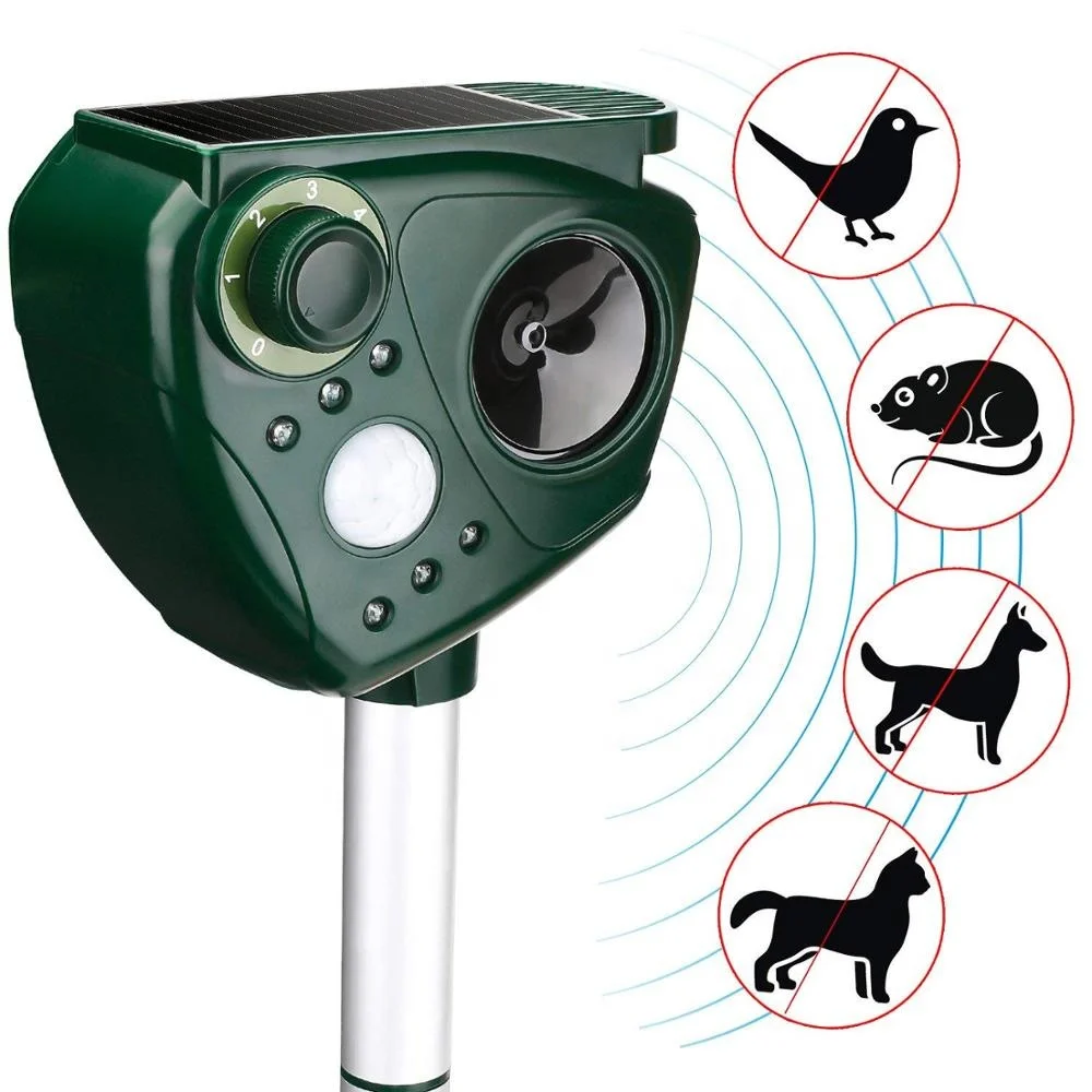 
GH-501B ultrasonic solar animal repellent for cat and dog bird repeller 
