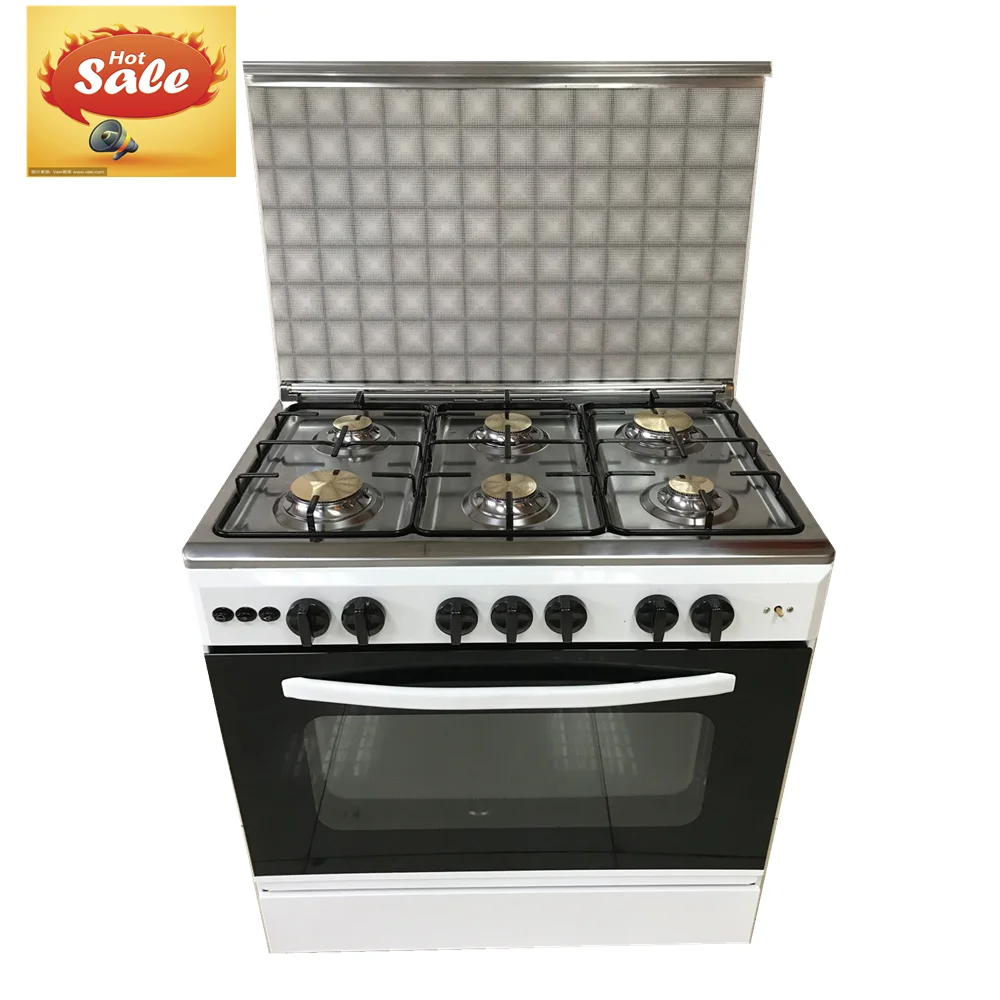 6 No. of burner classic design zhongshan manufacture gas cooker with oven for sale in Middle East