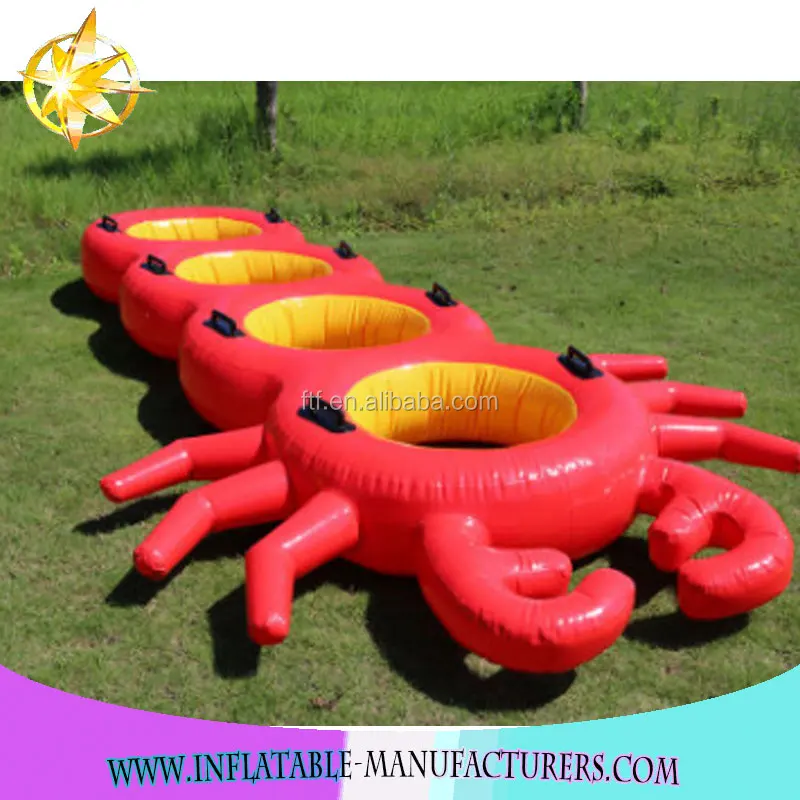 wholesales customized design inflatable family prawn pvc swim rings promotional team