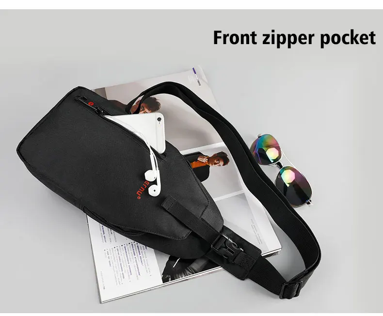  Tigernu T-B8027B Новое поступление оптовая продажа модная уличная мужская сумка через плечо для подростков нагрудная сумка-слинг