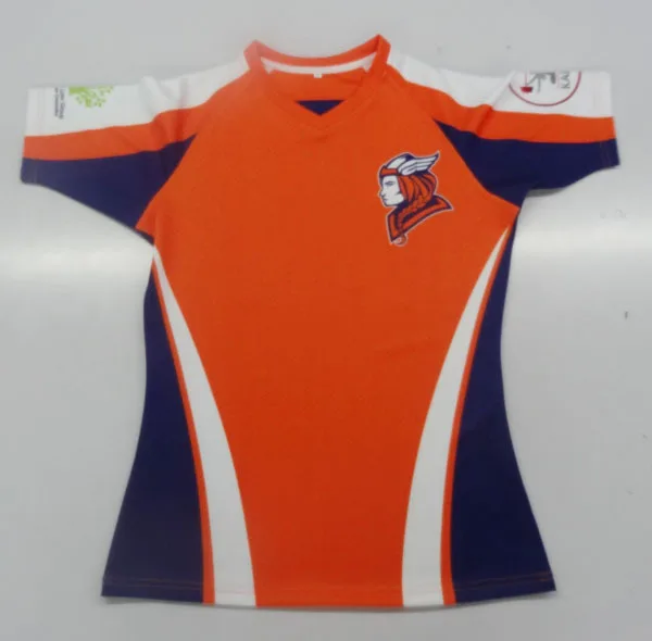 OEM rugby jersey in tight dye sublimation printing jerseys 100% polyester