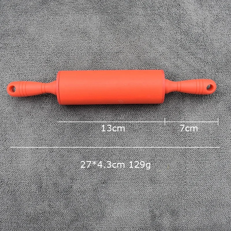 Christmas custom food grade silicone flour stick PP handle rolling pin kitchen baking tools