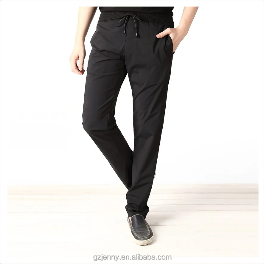 OEM оптовая продажа, Мужские штаны для бега на заказ, спортивные штаны на молнии с карманами и кулиской, мужские черные брюки