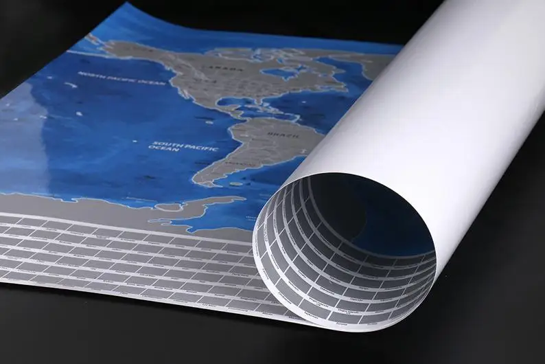 Настенный постер с нажимными штифтами поцарапаемая карта мира подарки для путешественников