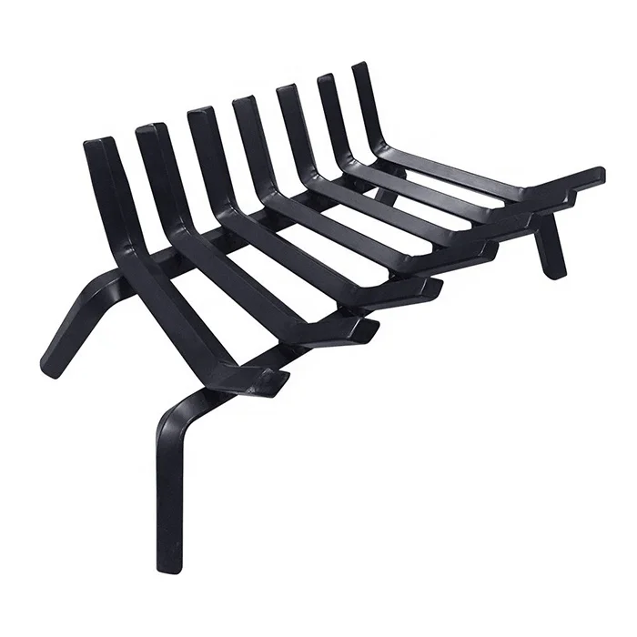 Black Fire Log Rack Fireplace Grates Accessories
