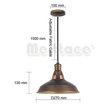 Simple Antique Bronze Vintage Retro Hanging industrial pendant light