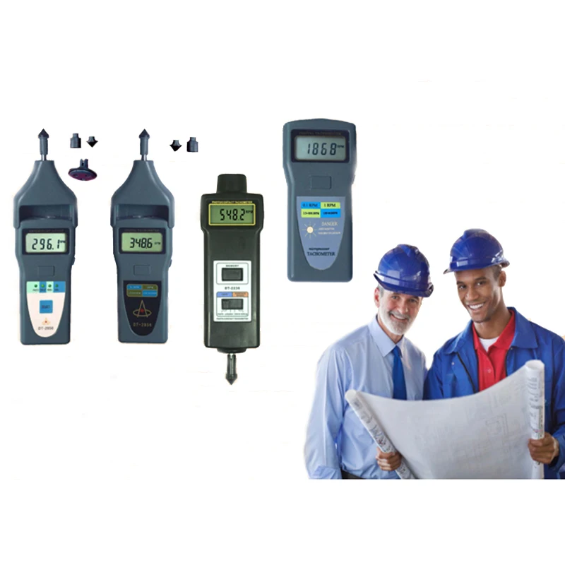 LCD Display Contact Photoelectric Laser Speedometer Professional Tachometer Digital