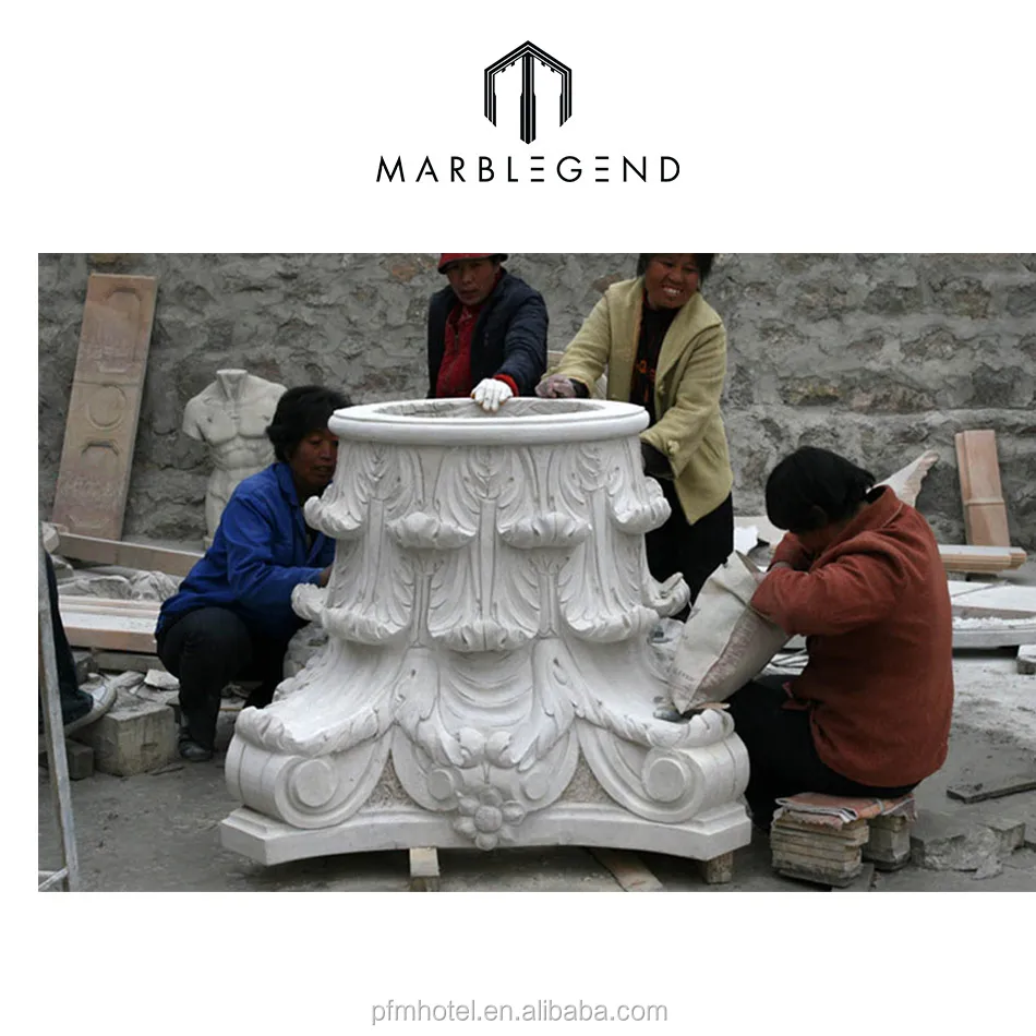 PFM entrance gate round pillar designs marble stone column pillar for sale