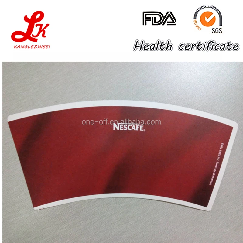 
wholesale best quality PE coated printed paper cup fan for making paper cups price 