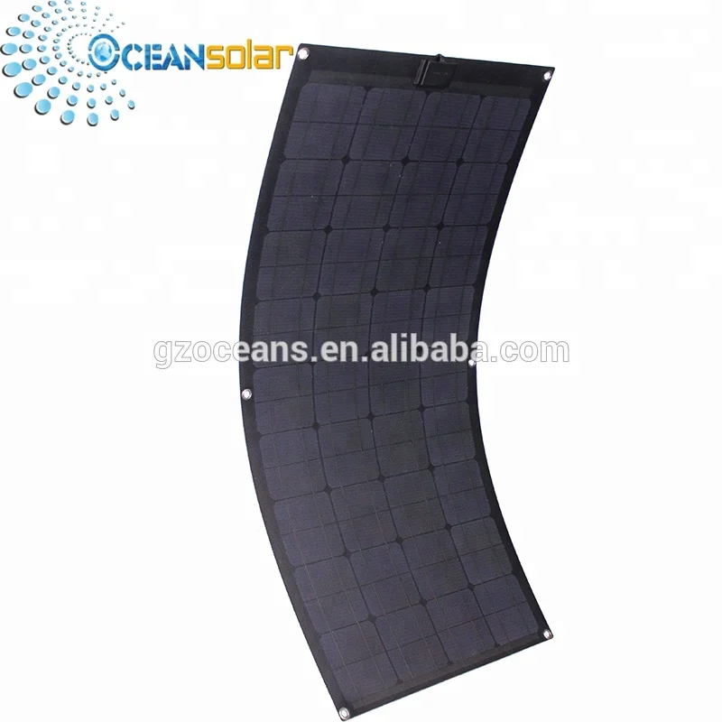 ETFE high efficiency 100w semi  flexible solar panel for greenhouse charge