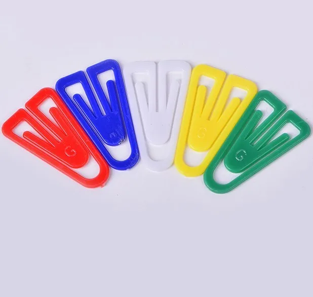 Colorful cheap plastic triangle paper clips ,office stationery wholesale