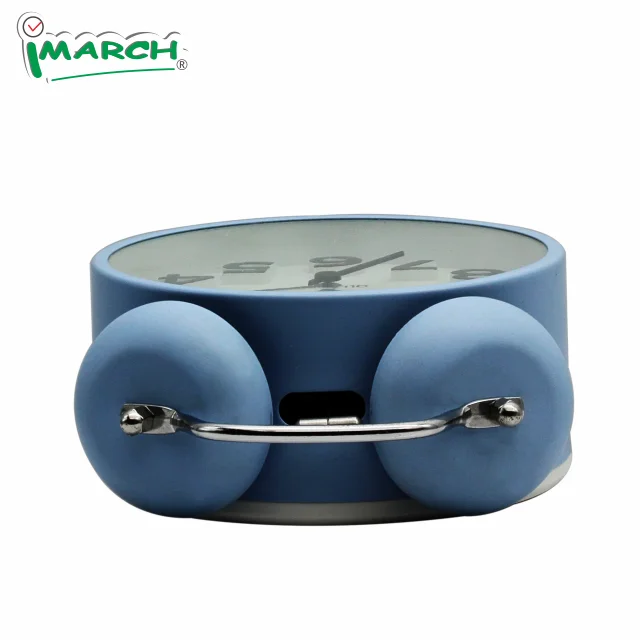 iMSH TB23501 Quartz analog clocks metal twin bell alarm clock wecker despertador desktop bedside bell custom alarm clock