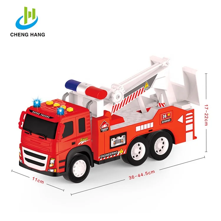 1/12 13 дюймовый пластиковый фрикционный грузовик, игрушки, спасательный автомобиль, буксир, пожарная машина, модель игрушки