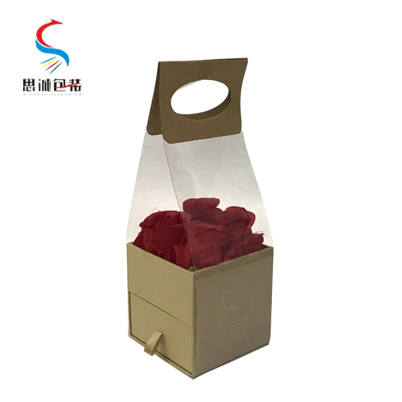 Different Color Cardboard Luxury Rose Flower Box for Gift